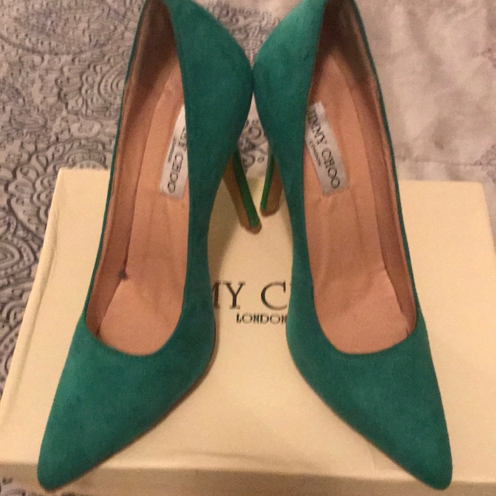 Jimmy Choo green heels